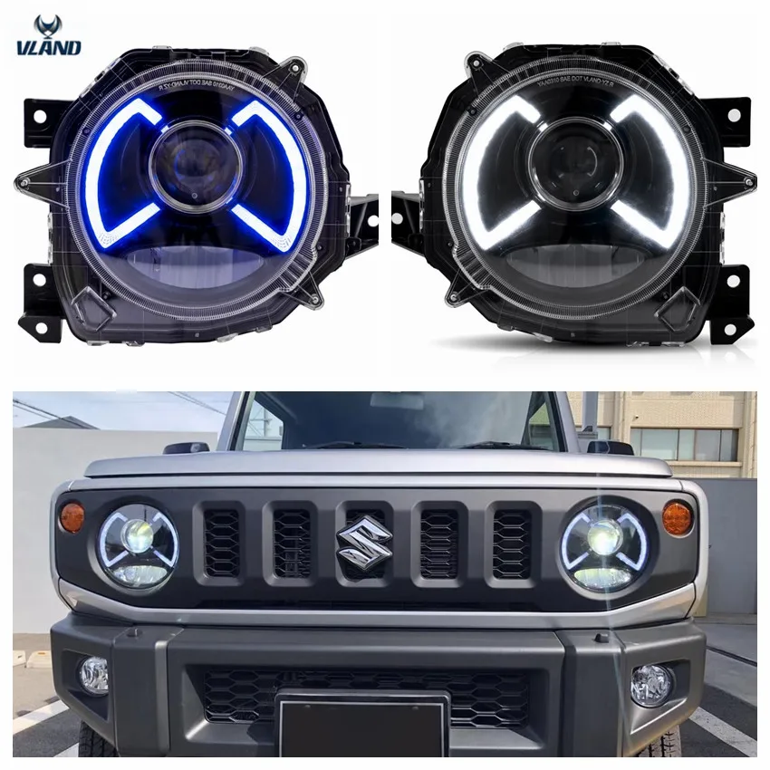 

VLAND Car assembly for Jimny Head light for JIMNY Headlight 2006-2012 Head lamp with welcome light with blue
