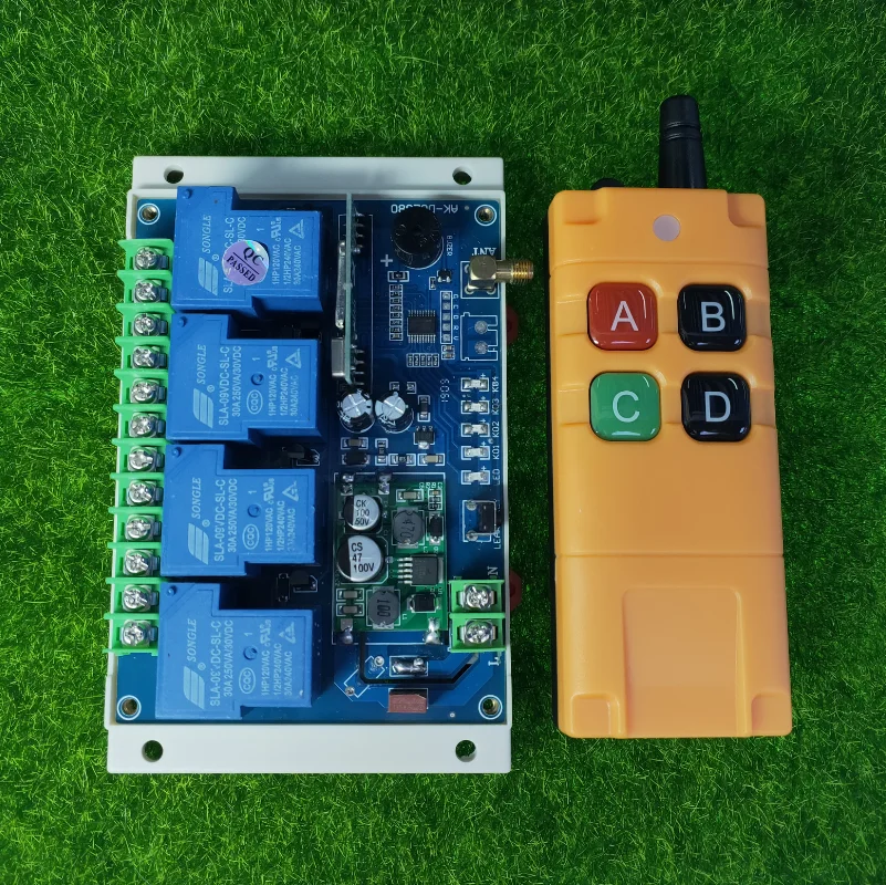 Sistema sem Fio do Interruptor de Controle Remoto do rf da C.c. 10a do Setor de Ndustrial com Transmissor de Longa Distância de 300 4ch M-de 1000 m 12 v 24 36 48 - Image 3