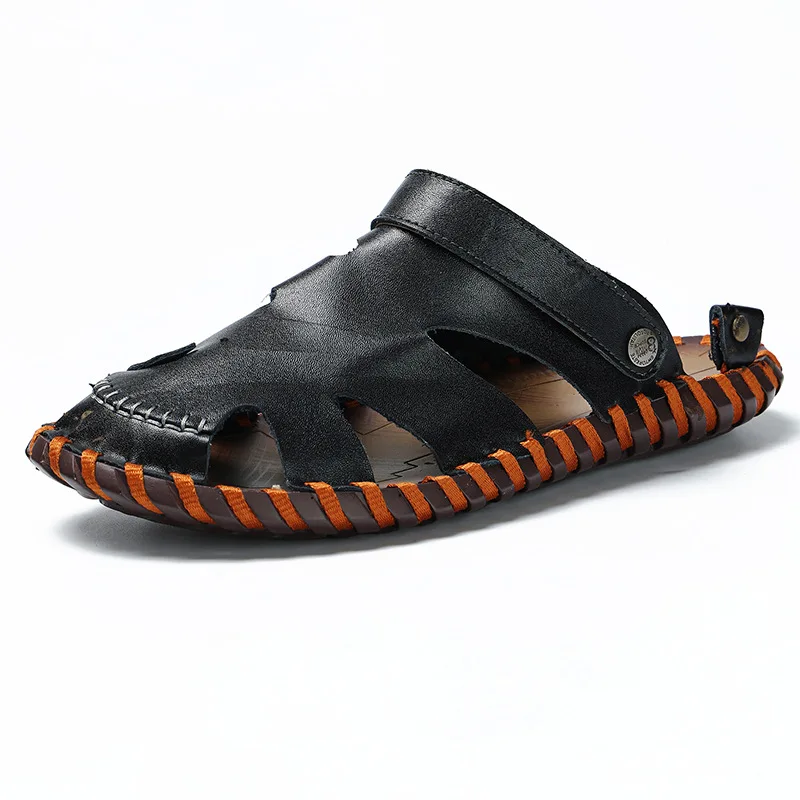 

2020 Spring New Style Men Casual Sandals Slipper Double Purpose Shoes MEN'S SHOES Outdoor Hide Substance Cool Shoes Handmade Lea