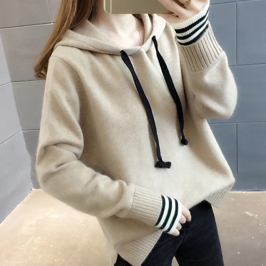 Ropa mujer bluza damsk толстовки женские повседневные однотонные с длинным рукавом негабаритных толстовка с завязками Трикотажные s moletom feminino