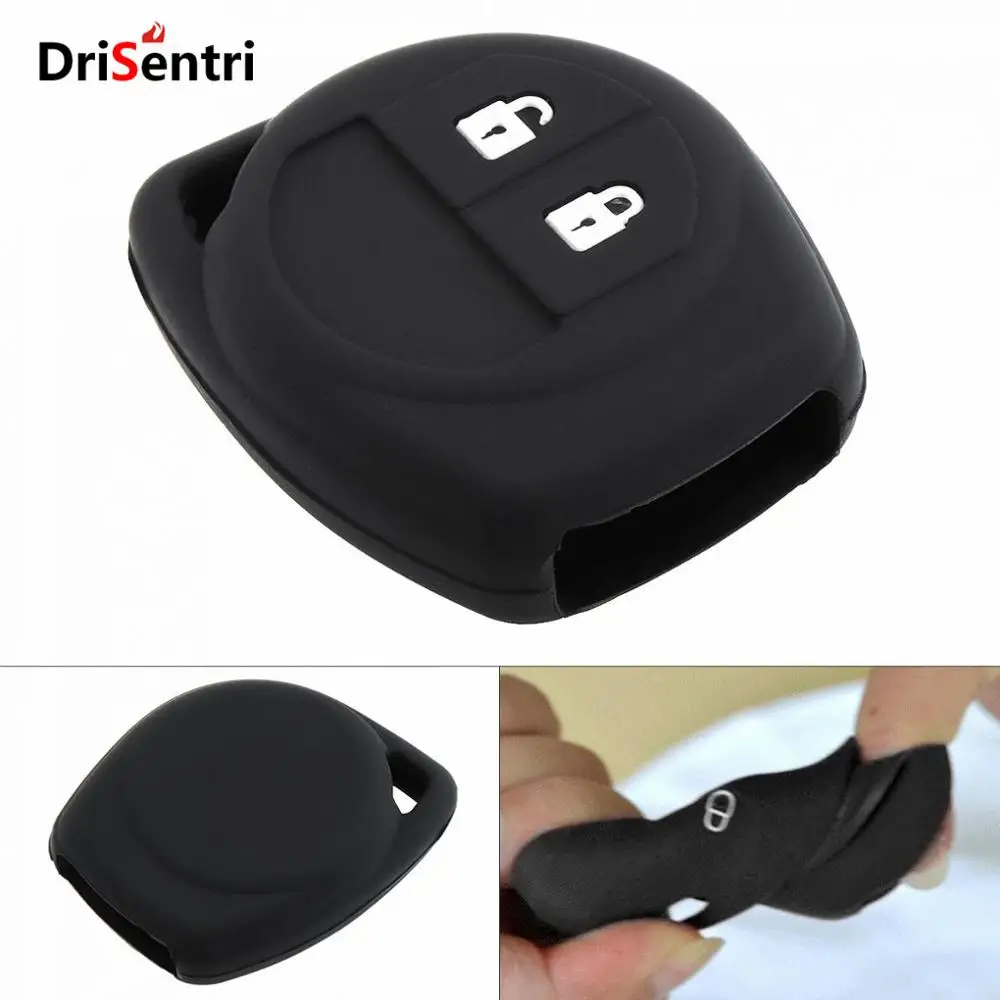 

2 Buttons Silicone Straight Plate Car Key Case Protector Holder for SUZUKI SWIFT SX4 Alto JIMNY VITARA IGNIS Splash 2007-2013 N