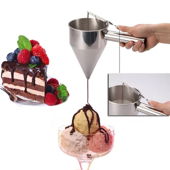 

Stainless Steel Funnels Rack Pancake Batter Dispenser Funnel Octopus Balls for pancakes, pancakes, waffles, biscuits, quiet dogs