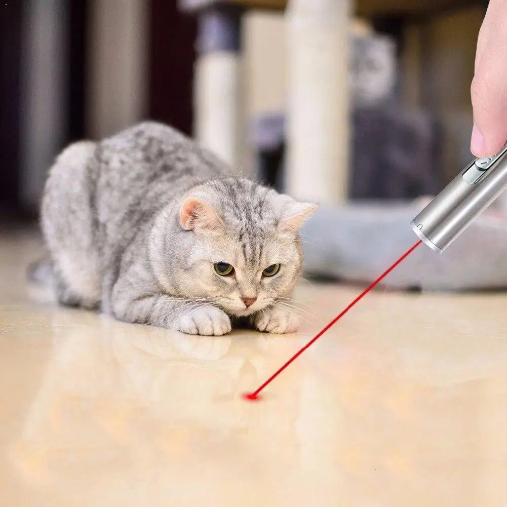 

Cat Chaser Toys 2 in 1 Multi Function Funny Cats Laser LED Light Tool Toy Exercise Pointer Training Interactive USB Recharg Q0Z2