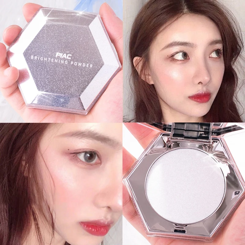 11G Highlighter Long Lasting Waterproof Shiny Brighten Makeup Effects Face Luminous Pressed Powder