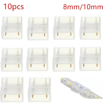 

10pcs/lot 8mm/10mm 2 Pin Weldless Connector Connection Solderless For 5050/3014/2835/5730 LED Light Strip Lamp