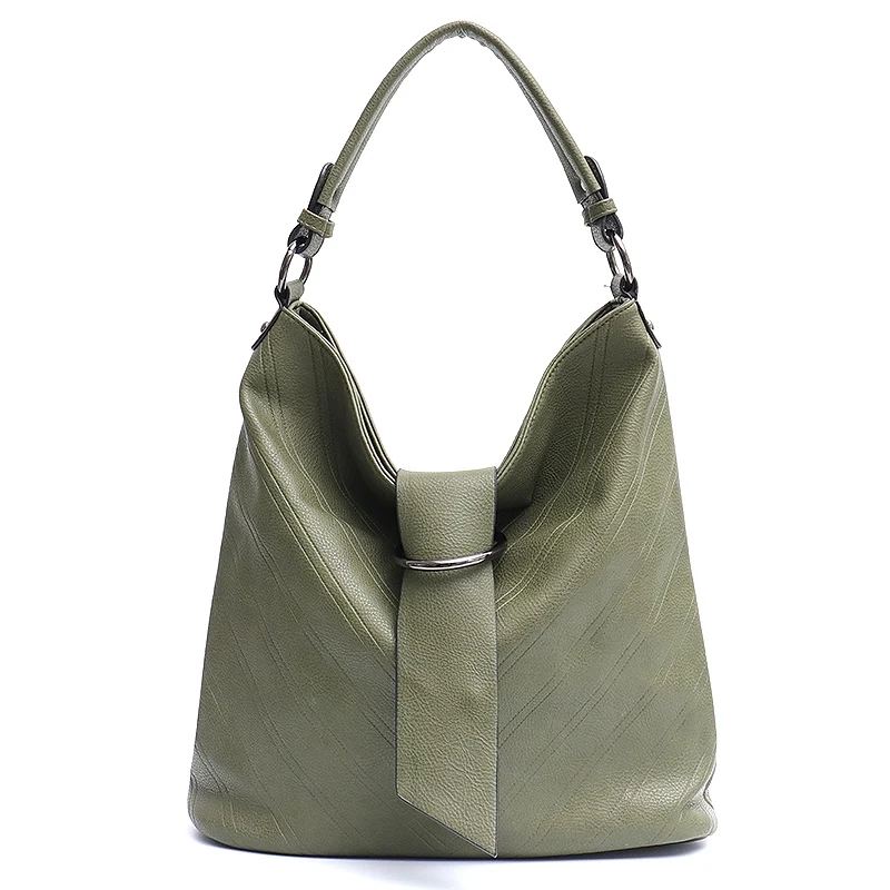 CEZIRA, брендовая дизайнерская женская сумка, модная, из Веганской кожи, Хобо, Большая вместительная сумка на плечо, сумка-вкладыш, Женская Повседневная Сумочка через плечо - Цвет: Green