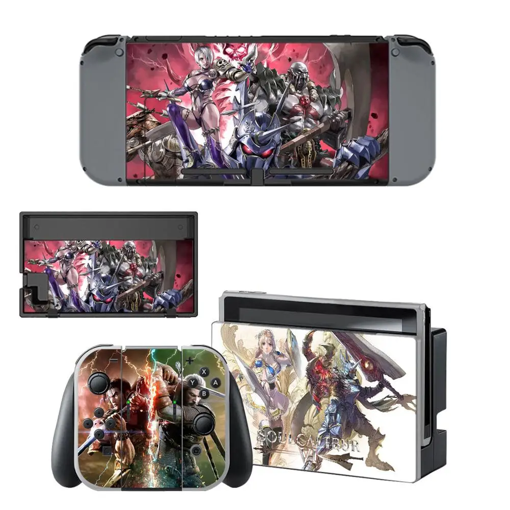 

SoulCalibur VI Nintend switch sticker Nintendoswitch skin for Nintendo Switch Full Set Faceplate Stickers Console Joy-Con Dock