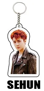 SEHUN 1 шт. KPOP EXO брелок 5th Album Don't Right Up My Tempo брелок на цепочке аксессуары акриловое кольцо для ключей ювелирные изделия подарок для женщин мужчин - Цвет: SEHUN