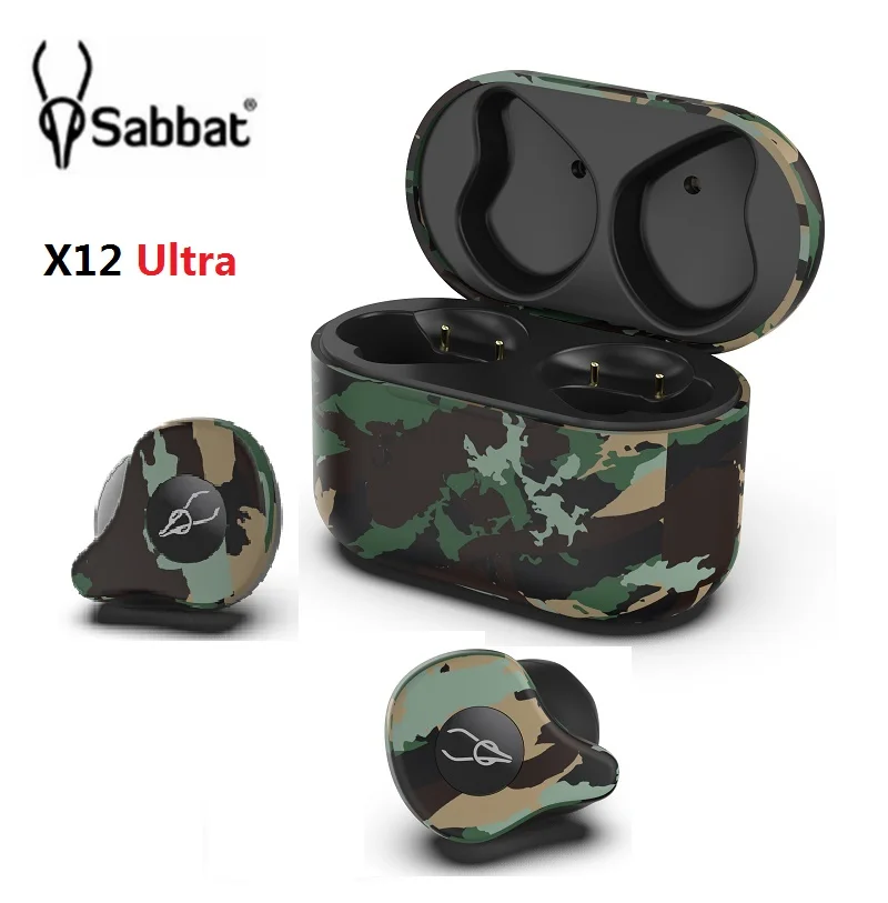 Sabbat X12, ультра камуфляжные TWS, настоящие беспроводные наушники 5,0, Bluetooth, стерео, басы, наушники, шумоподавление, гарнитура, зарядная коробка