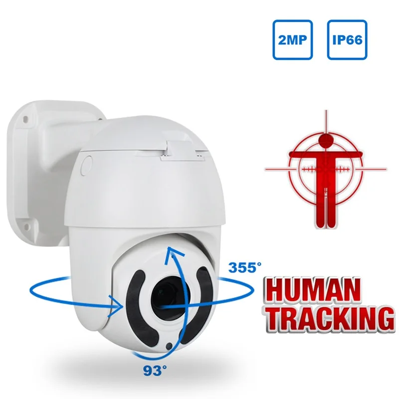 

HD 1080P PTZ IP Camera WiFi Outdoor Auto Tracking 2MP CCTV Security Camera 4X Optical Zoom Alarm Dome Wireless Camera IP SD Card