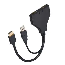 Séparateur d'écran vidéo un à deux, compatible HDMI, prend en charge l'affichage 3D simultané 