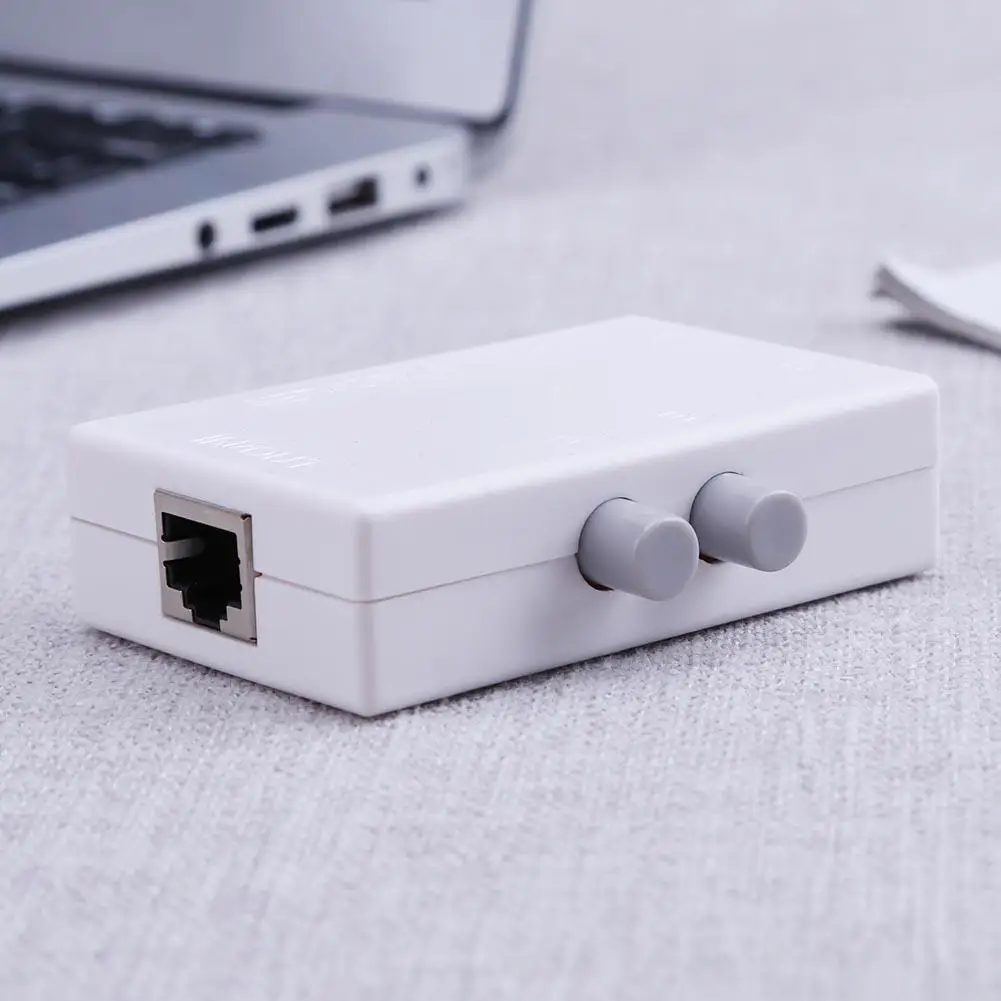 Новый мини сетевой Ethernet бокс RJ45 с 2 портами переключатель двумя ручной