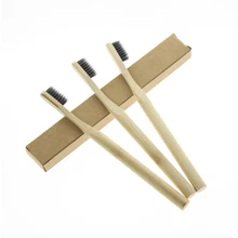 3 шт./компл. Управление по санитарному надзору за качеством пищевых продуктов и медикаментов Сертификация милый щетка с древесным углем Environ Для мужчин Талли Эко-дружественных оптовые взрослые шлем для Для женщин Для мужчин бамбуковая зубная щетка