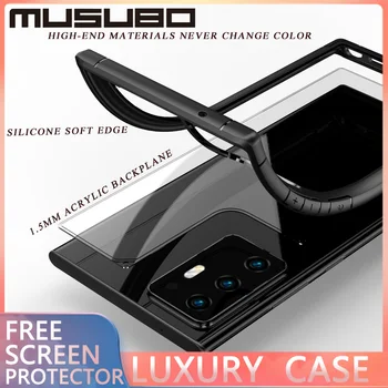 

MUSUBO For Samsung Galaxy Note 20 Plus Case Transparent Cover Shockproof Phone Case For Note 20 Ultra Fundas Soft Silicone Coque
