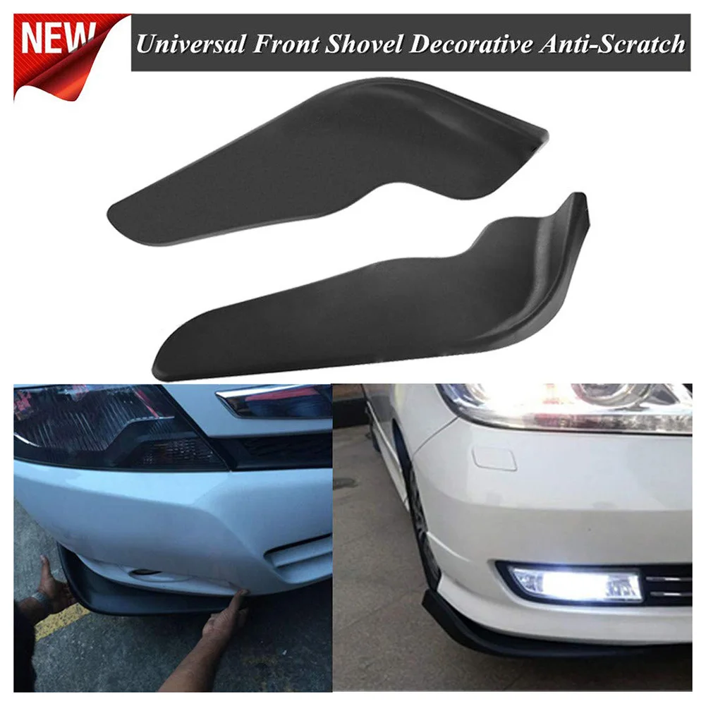 2Pcs Universal Car Front Deflector Spoiler Splitter Diffuser Bumper Lip Body Shovels Look Bumper Splitters Car Accessories