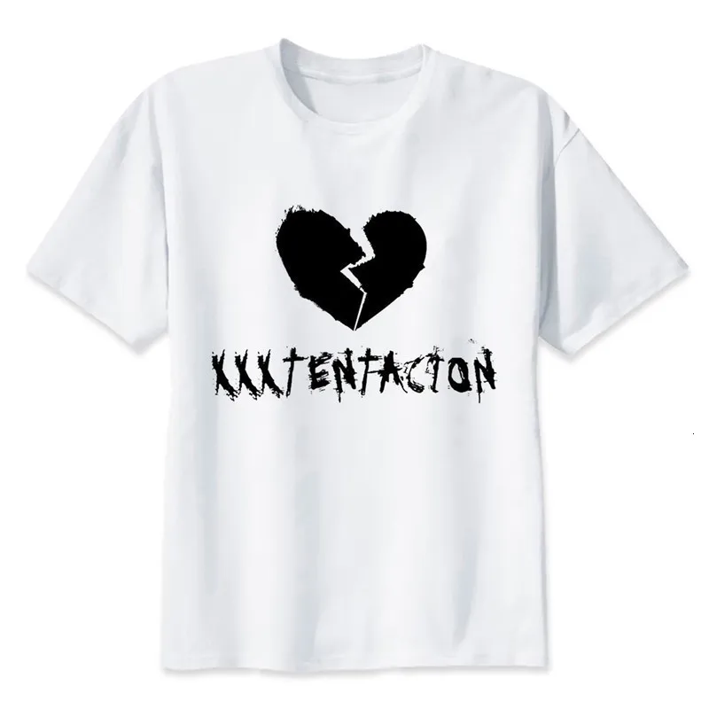 Новинка, модная мужская футболка Xxxtentacion, летняя модная футболка, Повседневная белая футболка с забавным мультяшным принтом, хип-хоп топы, футболки