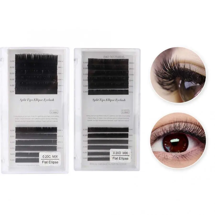 Individual Natural Flat Type Black Fake Extension Beauty Makeup False Eye Lashes Grafting Eyelashes 0.20C/0.20D | Красота и здоровье
