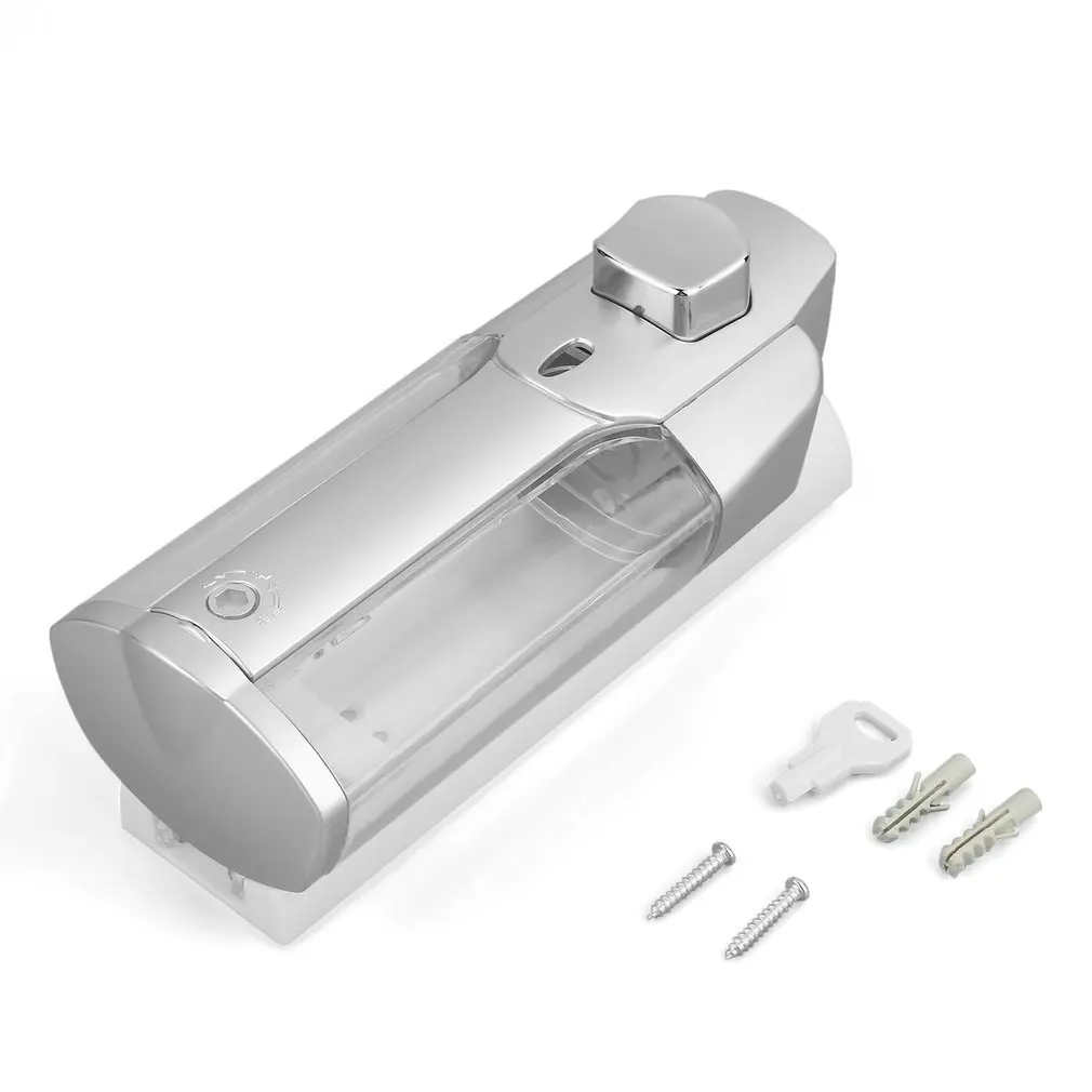 

350ml Wall Mount Soap Sanitizer Shower Manual Shampoo Dispenser With Lock Single Head for Bathroom Washroom