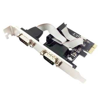 

RS232 Black with Drive Disc Expansion Card High Speed Add on WCH382L 9 Pin PCI-E Serial Port Board Mini Durable Computer Adapter