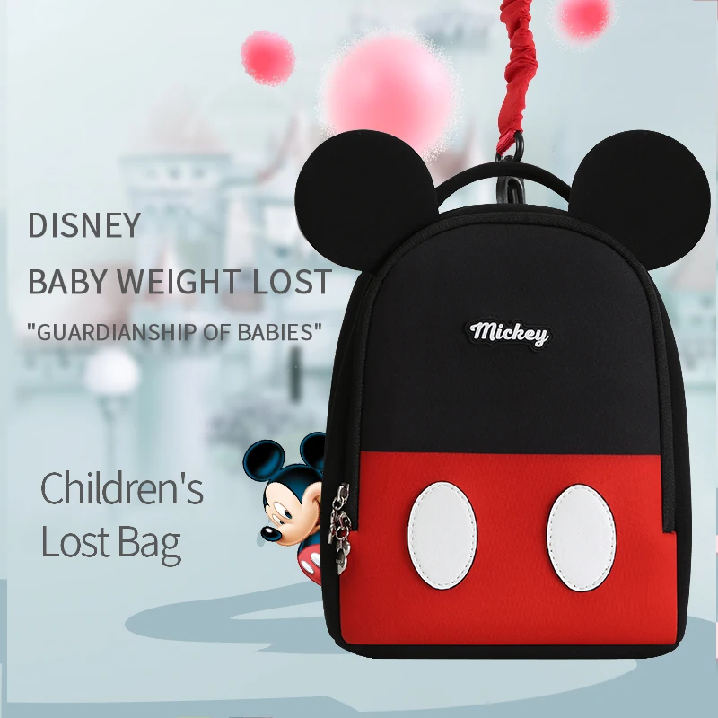 Disney Baby рюкзак "Микки" модный рюкзак для малышей с защитой от потери, детский школьный рюкзак с рисунком из мультфильма, Детская сумка для прогулок