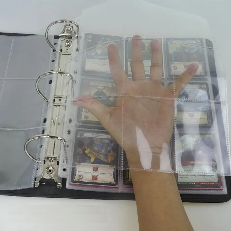10PCS Album Cards Holder Album Page Collection Trading Game YuGiOh Card Transparent Binder Folder Storage Card Cover trading card binder,card album,card sleeves holder,yugioh cards,card holders
