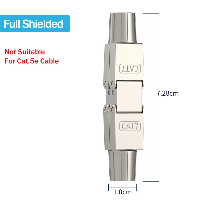 Linkwylan Cat6a Cat7 Extensor de Cabo Caixa de Conexão do Adaptador de Junção Rj45 Conector de Extensão de Cabo Lan Blindado Completo Toolless - Imagem 3