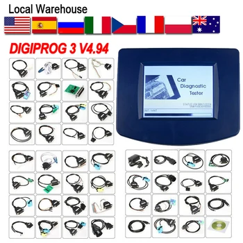 

DIGIPROG 3 V4.94 Full Set All Cables Odometer Correction Original CPU FTDI Digiprog3 Digiprog 3 V4.94 Mileage Correction