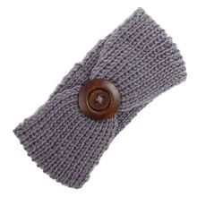 Европейский и американский стиль; сезон осень-зима; стиль; детские головные уборы ручной работы; Вязаная Детская повязка на голову с большой пряжкой