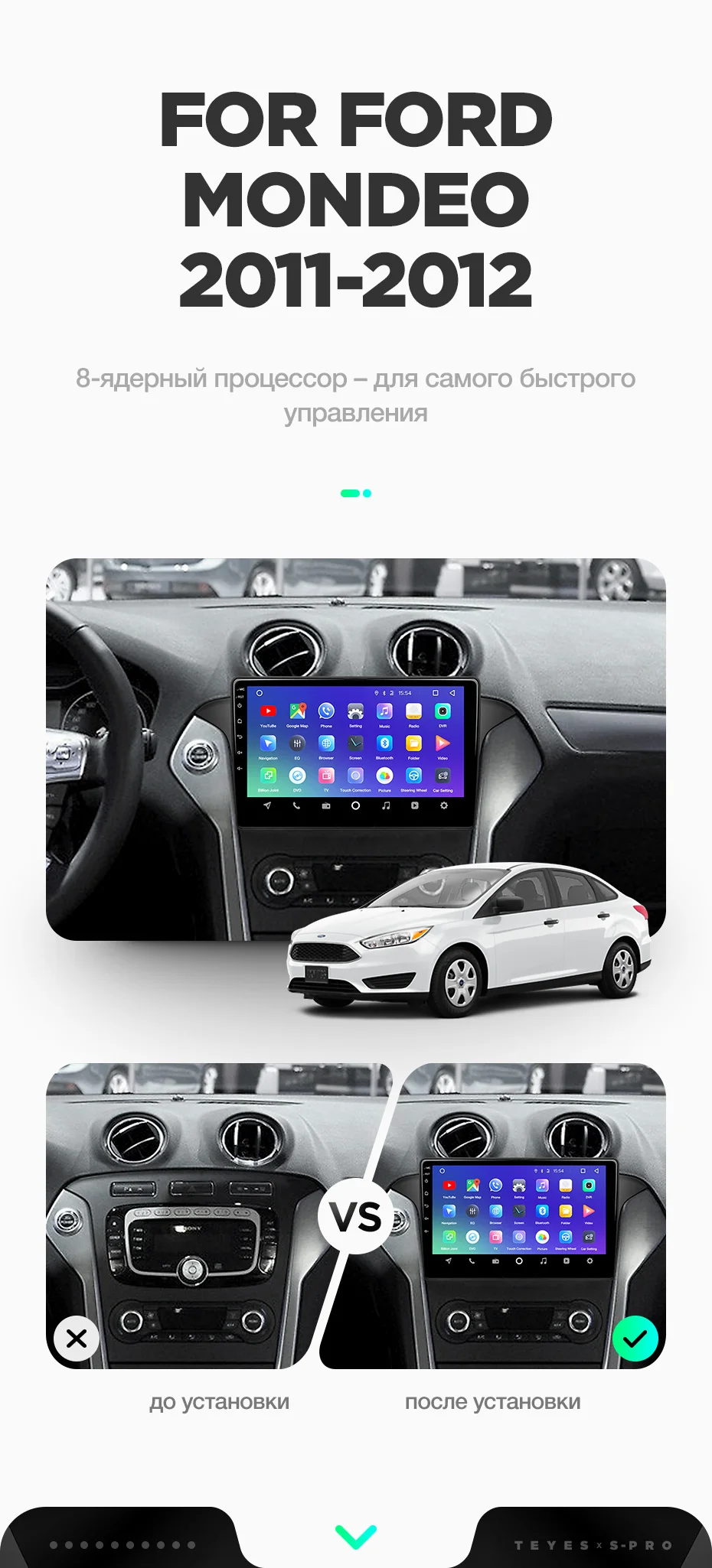 Flash Deal TEYES SPRO For Ford Mondeo 4 2010 2011 2012 2013 2014 Car Radio Multimedia Video Player Navigation GPS Android 8.1 No 2din 2 din 3