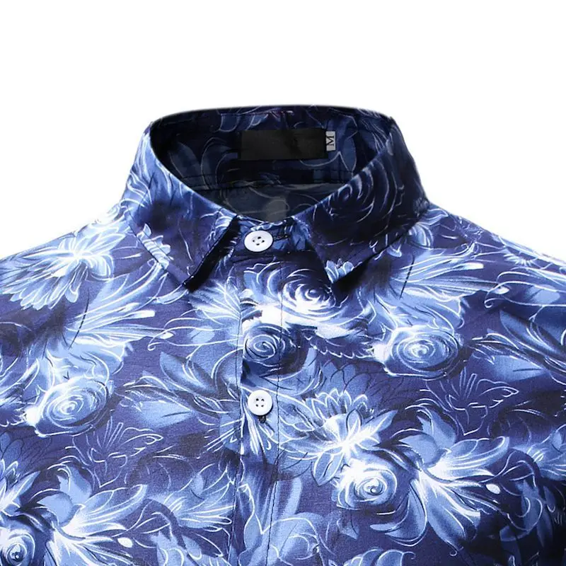 Мужские повседневные рубашки с принтом, модная классическая мужская танцевальная клубная рубашка, дышащая мужская брендовая одежда с длинным рукавом, Прямая поставка