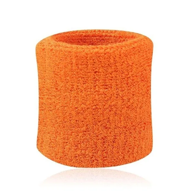Спортивные браслеты для детей и взрослых, Хлопковое полотенце, впитывающие пот, высокоэластичные Нескользящие Дизайнерские наручные браслеты для фитнеса, 1 шт - Цвет: Orange