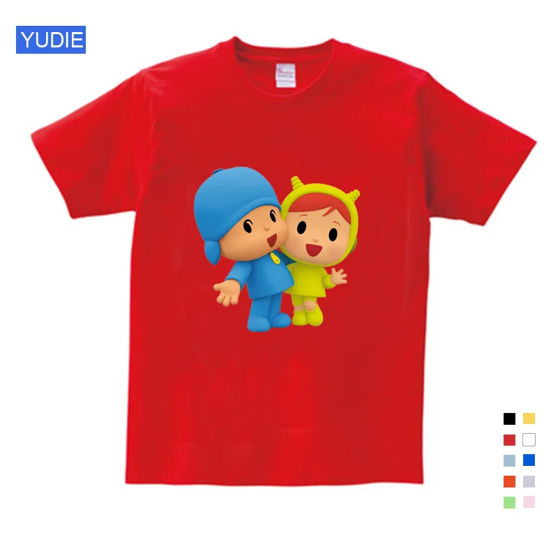 Свитер для малышей Модная Милая футболка с принтом Pocoyo пуловер для малышей Детские толстовки Одежда для мальчиков и девочек Новинка года; сезон весна