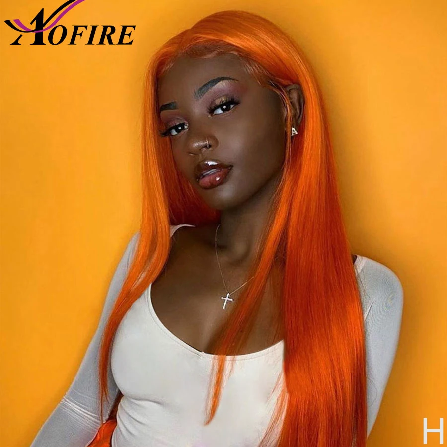 Burnt Orange 13X6 Lace Front Wig Human Hair Wigs For Women Brazilian
