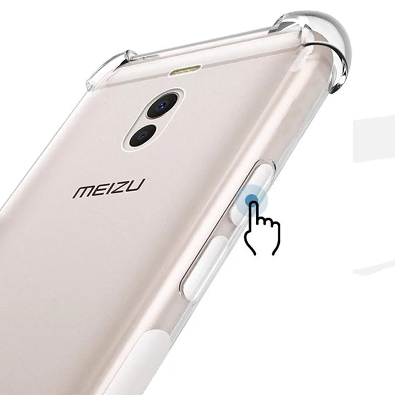 Роскошный Ударопрочный силиконовый чехол для телефона для Meizu 16 16th плюс 15 M6T S6 Note 8 M5 M6 X8 чехол прозрачный защитный чехол-накладка