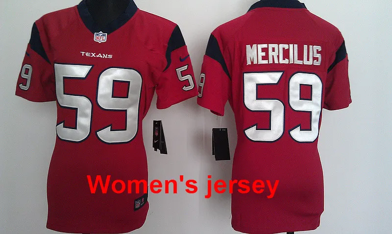 A+++ женщины дамы Все Сшитые Хьюстон s Дамы 80 Andre Джонсон 23 Arian Foster 56 Brian Cushing 99 J.J. Ватт Джерси - Цвет: 12