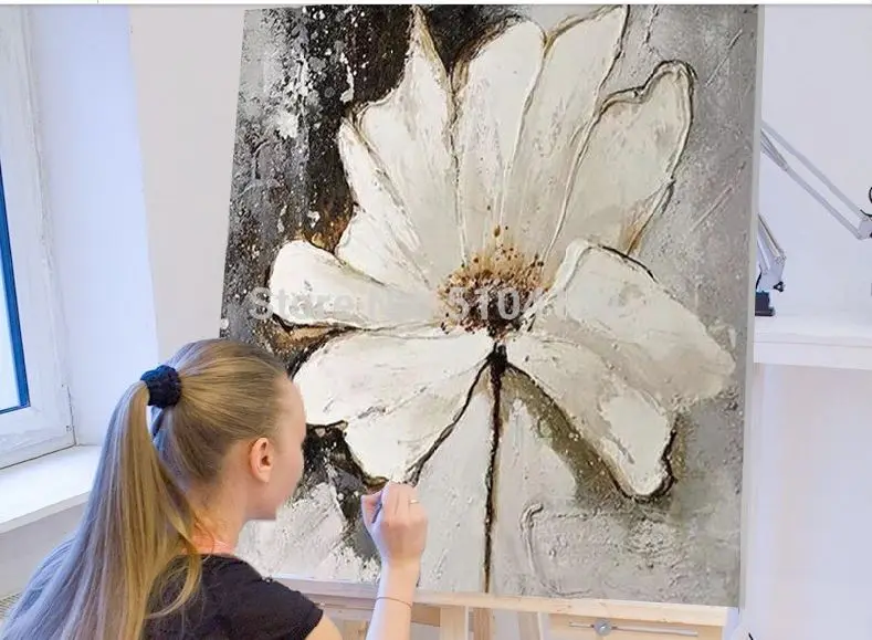 beautiful flowers hand oil painting home decoration Abstract on Canvas Hand-painted Wall Art for room no frame