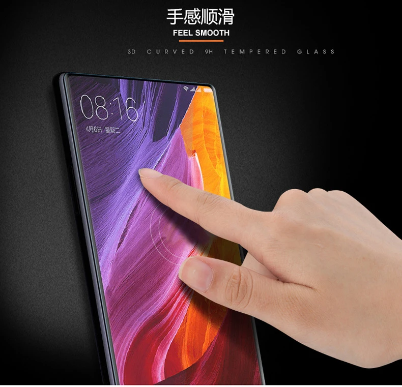 Boomboos шелковая печать полное покрытие закаленное стекло протектор для xiaomi mi Mix 2(5,99 '') стеклянная пленка для xiaomi mi x2
