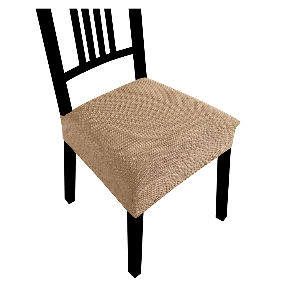 7 Solid Colors With Buckle Chair Cover Big Elastic Chair Covers Seat Slipcovers Stretch Removable Dining Hotel Seat Covers - Цвет: Camel