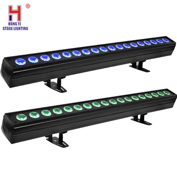 

18x15W LED Wash Bar Light Ip20 5in1 RGBWA LED Par Can led DMX512 Wall Washer led Stage Lights for DJ party lights (2pcs/lot)