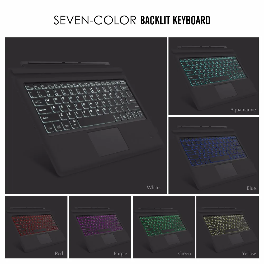 Type Cover for Microsoft Surface Pro 7/Pro 6/Surface Pro 5 (Pro 2017)/Pro 4,Ultra-Slim Wireless Bluetooth Keyboard with Trackpad