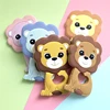 1Pcs Silicone Teething Beads Lion Cartoon Shape Baby Teethers Food Grade Teething Toys Diy Pacifier Clips Chains 2