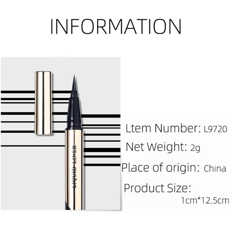 1 шт. черный стойкий карандаш для глаз Водостойкая Подводка для глаз водостойкая Косметическая жидкая Косметика для макияжа
