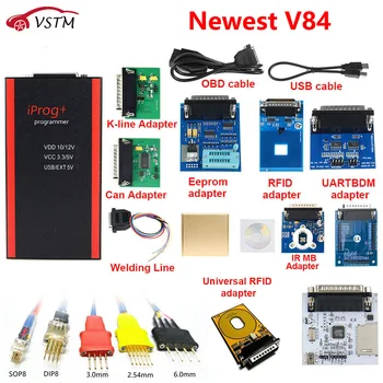 

Newest V84 Iprog+ Iprog with IR MB Adapter for Odometer Correction tool Mileage Adjustment Car Key Programmer Reset Tool
