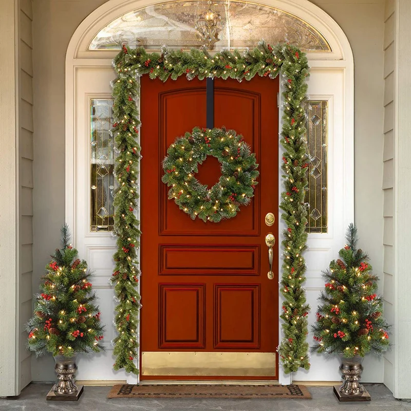 Wreath Hanger,Adjustable Wreath Hanger For Front Door From 14.9-25 inch,20 Lbs Larger Door Wreath Hanger Christmas Wreaths De