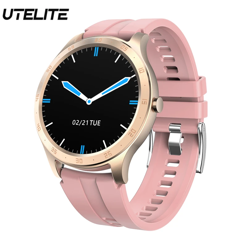

UTELITE Women Men Smart Watch Full Touch Clock Message Reminder Sleep Monitor Blood Pressure Tracker Bracelet for iPhone Huawei