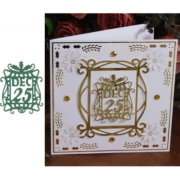

Dec 25th Xmas Date Shape Metal Cutting Dies Stencils For DIY Scrapbooking Decorative Embossing Suit Paper Cards Handcraft Tool