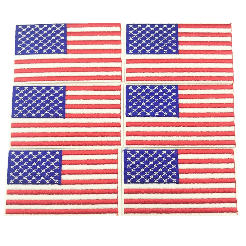 1 шт., 4,5*8,0 см, нашивка в виде американского флага США, вышитые нашивки, наклейки на одежду