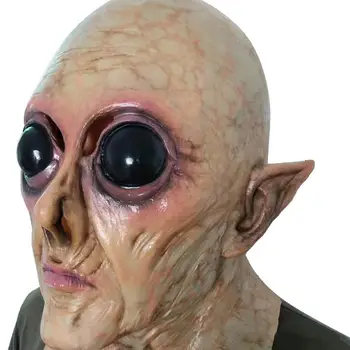 

Alien Mask Halloween Horror Headgear UFO Props Super Realistic Party Party Halloween Soft And Comfortable Material
