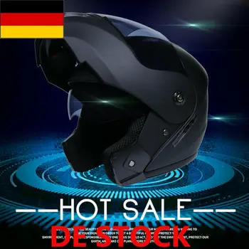 

CA DOT Full Face Flip up Motorcycle Helmet Dual Visor Bike Race Size S-XL