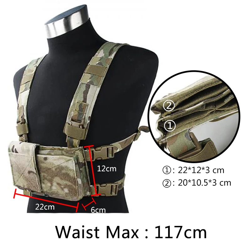 TMC модульная грудная установка Легкая простая версия Шасси w/5,56 Mag Pouch Military 3121